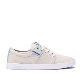 Supra Mens STACKS II Bone Stitch/white Low Top Shoes | CA-90200